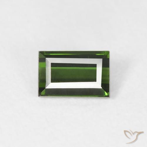 0.45ct Natural Earthy Green Tourmaline, Baguette, VVS