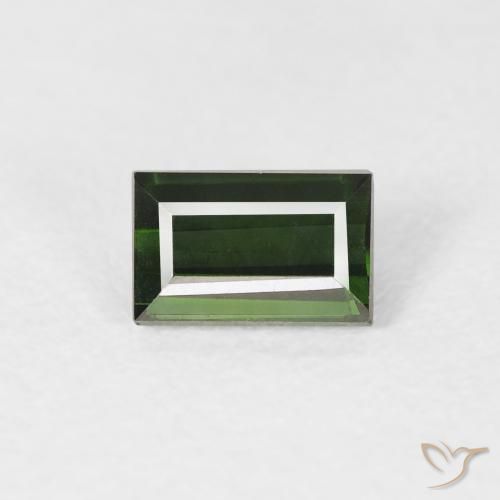 0.72ct Natural Dark Green Tourmaline, Baguette, VVS