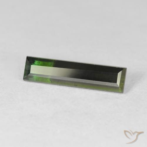 1.61 ct Green Tourmaline Stone, Natural Tourmaline in Baguette Facet Shape for Sale