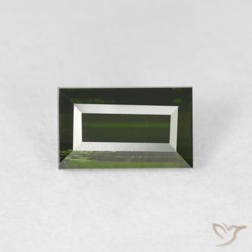 1.71ct Natural Forest Green Tourmaline, Baguette, VS