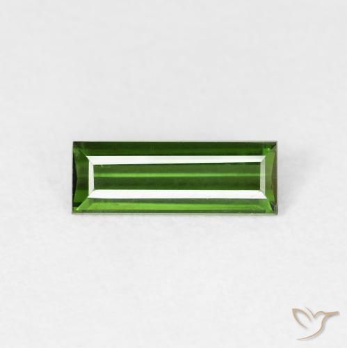 0.53ct Natural Dark Green Tourmaline, Baguette, VVS-VS