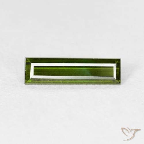 0.83ct Natural Earthy Green Tourmaline, Baguette, VVS-VS