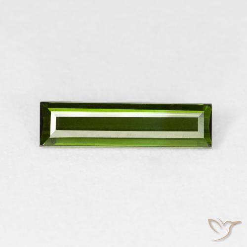 0.76ct Natural Dark Green Tourmaline, Baguette, VVS-VS