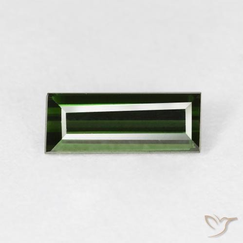1.09ct Natural Forest Green Tourmaline, Baguette, VVS