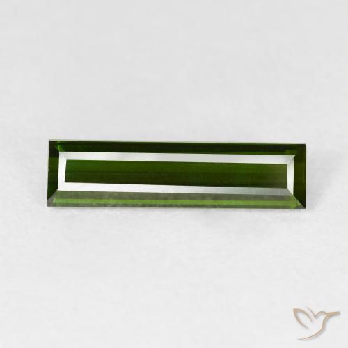 1.59ct Natural Forest Green Tourmaline, Baguette, VVS