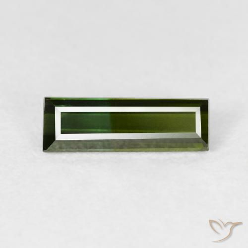 0.95ct Natural Forest Green Tourmaline, Baguette, VVS