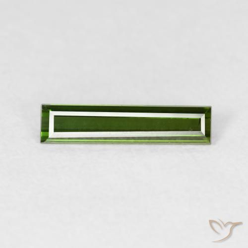 0.70ct Natural Earthy Green Tourmaline, Baguette, VVS