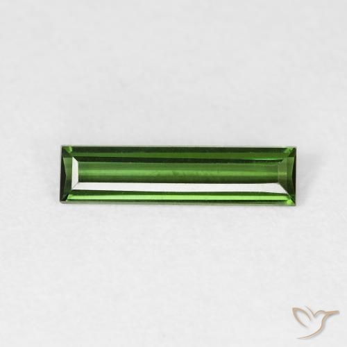 0.51ct Natural Earthy Green Tourmaline, Baguette, VVS
