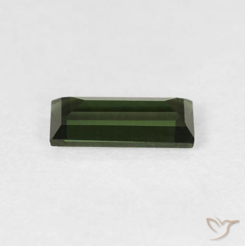 Tourmaline Gemstone in 8.1 x 3.8 mm Size for Sale, Tourmaline Stone in Dark Green Color