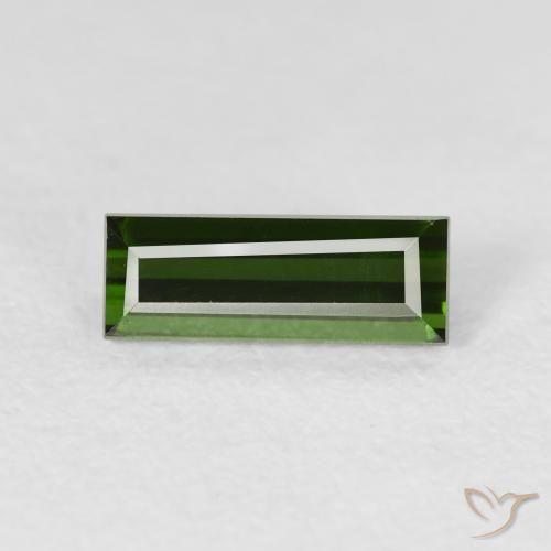 0.95ct Natural Forest Green Tourmaline, Baguette, VVS