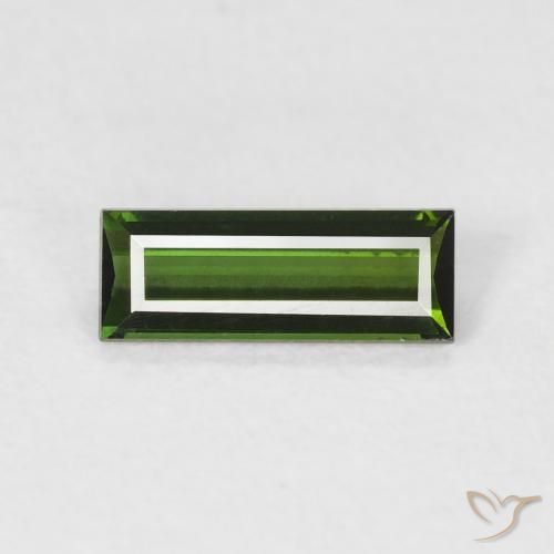 0.59ct Natural Forest Green Tourmaline, Baguette, VVS
