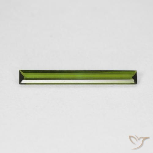 0.55ct Natural Deep Green Tourmaline, Baguette, VVS