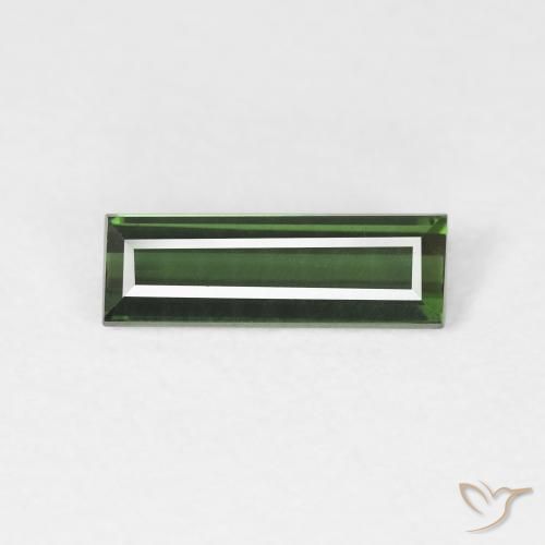 0.77ct Natural Earthy Green Tourmaline, Baguette, VVS