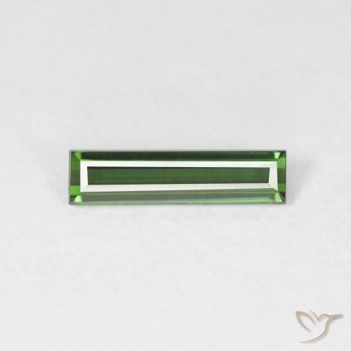 0.60ct Natural Forest Green Tourmaline, Baguette, VVS