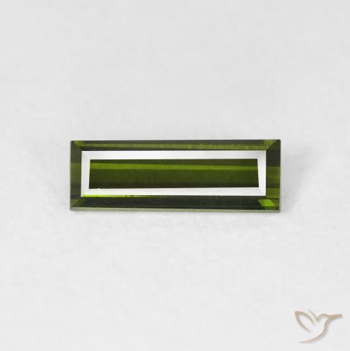 0.63ct Natural Earthy Green Tourmaline, Baguette, VVS
