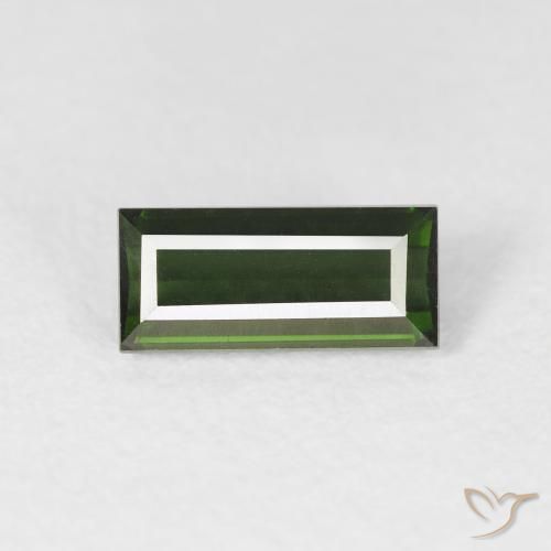 1.00ct طبيعي أخضر ترابى تورمالين, باجيت, VVS, Photo A
