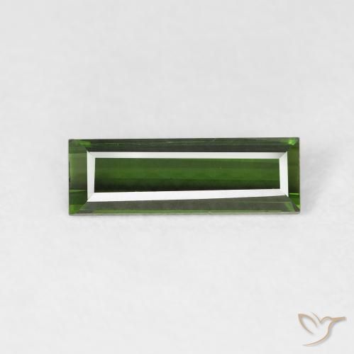 0.71ct Natural Earthy Green Tourmaline, Baguette, VVS