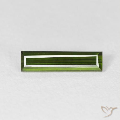 0.76ct Natural Dark Green Tourmaline, Baguette, VVS