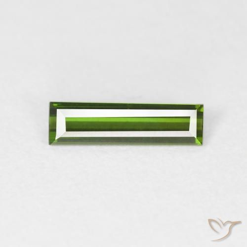 0.55ct Natural Dark Green Tourmaline, Baguette, VVS