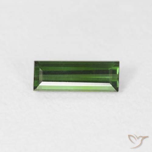 0.44ct Natural Dark Green Tourmaline, Baguette, VVS