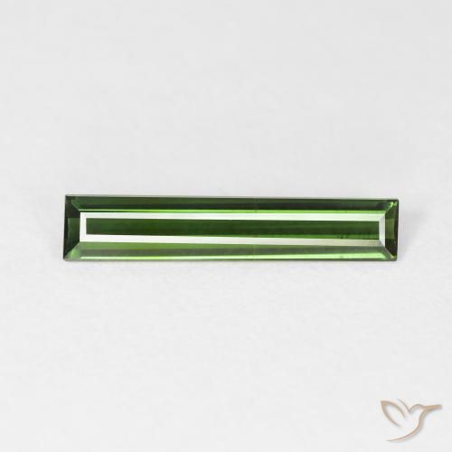 1.03ct Natural Dark Green Tourmaline, Baguette, VVS