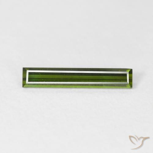 0.76ct Natural Forest Green Tourmaline, Baguette, VVS
