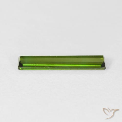 Tourmaline Gemstone in 13.3 x 2.5 mm Size for Sale, Tourmaline Stone in Forest Green Color