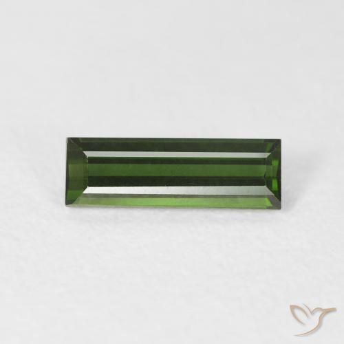0.89ct Natural Earthy Green Tourmaline, Baguette, VS