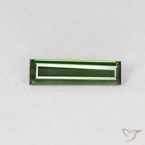 0.68ct Natural Forest Green Tourmaline, Baguette, VVS