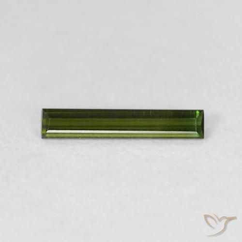 0.51ct Natural Forest Green Tourmaline, Baguette, VVS