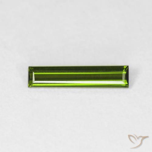 0.50ct Natural Dark Green Tourmaline, Baguette, VVS