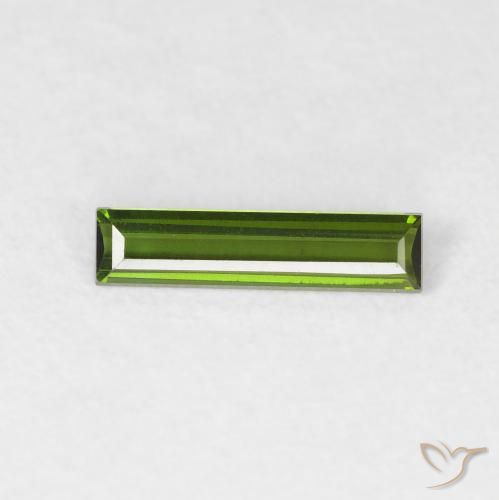 0.38ct Natural Earthy Green Tourmaline, Baguette, VVS