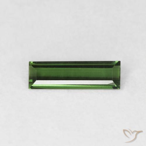 0.43ct Natural Forest Green Tourmaline, Baguette, VVS
