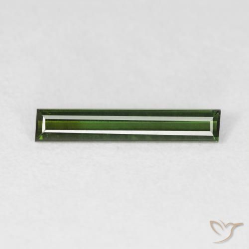 0.71ct Natural Forest Green Tourmaline, Baguette, VVS