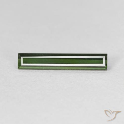 0.95ct Natural Forest Green Tourmaline, Baguette, VVS
