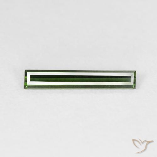 0.52ct Natural Deep Green Tourmaline, Baguette, VVS