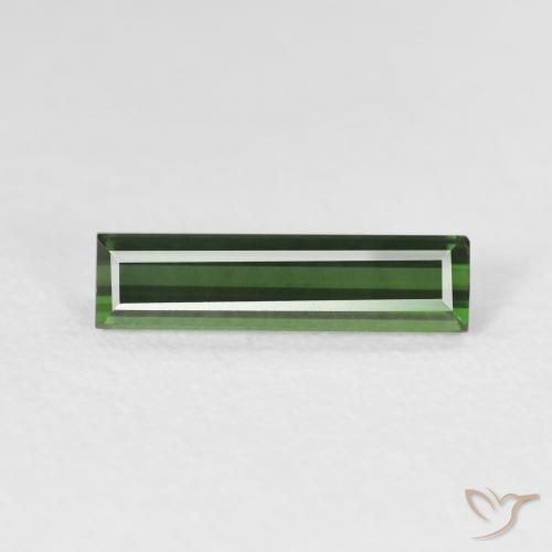 1.02ct Natural Forest Green Tourmaline, Baguette, VVS