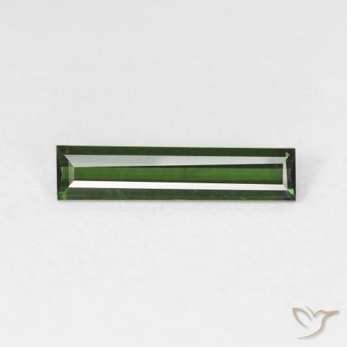 0.89ct Natural Verde floresta Turmalina, baguete, VVS, Photo A
