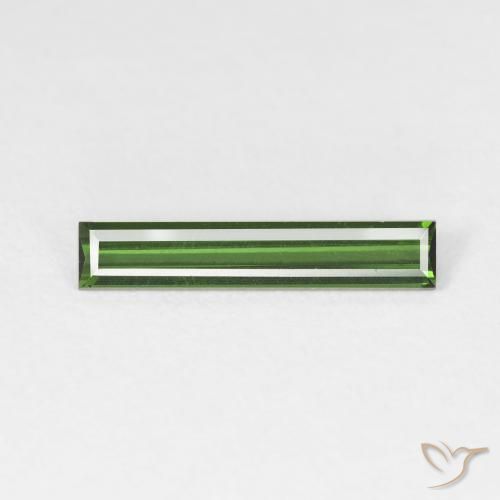 0.97ct Natural Earthy Green Tourmaline, Baguette, VVS