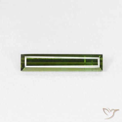 0.52ct Natural Yellowish Green Tourmaline, Baguette, VS-SI