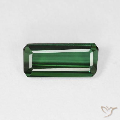 1.56ct Natural Forest Green Tourmaline, Emerald Cut, VVS-VS