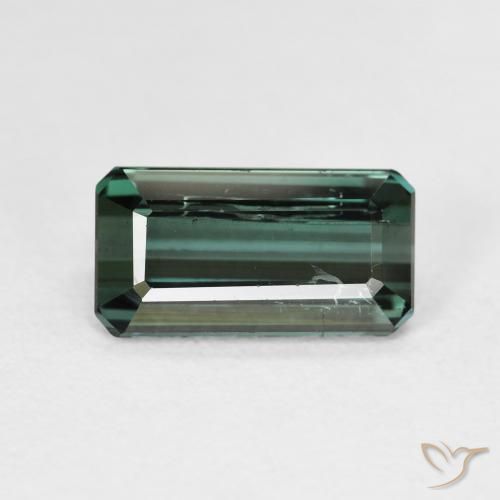 3.02ct Natural Dark Green Tourmaline, Emerald Cut, VS-SI