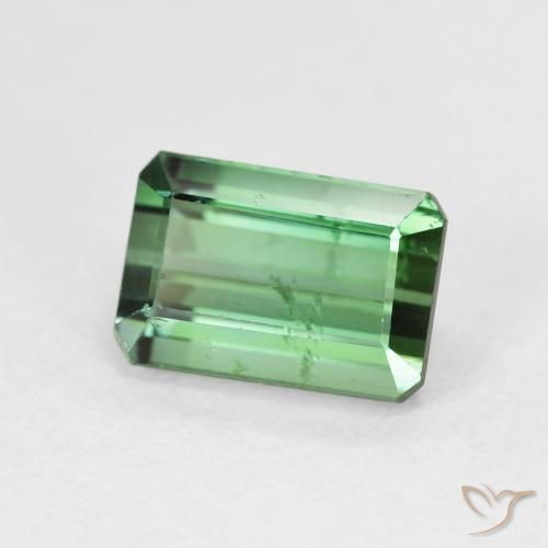 2.51 ct Green Tourmaline Stone, Natural Tourmaline in Octagon Step Cut Shape for Sale