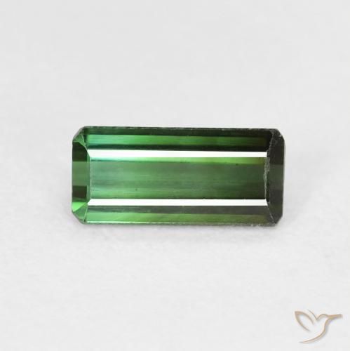 0.86ct Natural Green Tourmaline, Emerald Cut, VS