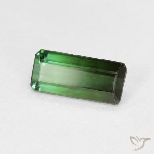 0.86 ct Green Tourmaline Stone, Natural Tourmaline in Octagon Step Cut Shape for Sale