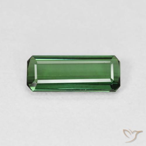 0.81ct Natural Green Tourmaline, Emerald Cut, VS