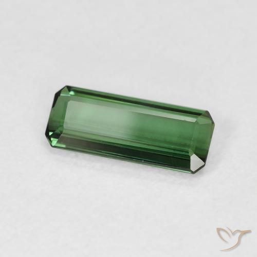 0.81 ct Green Tourmaline Stone, Natural Tourmaline in Octagon Step Cut Shape for Sale