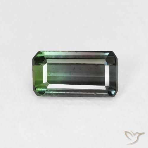 0.89ct Natural Forest Green Tourmaline, Emerald Cut, VS