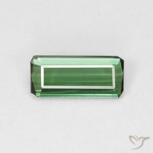 1.00ct Natural Green Tourmaline, Emerald Cut, VS