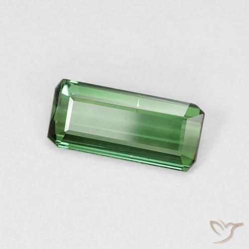 1.00 ct Green Tourmaline Stone, Natural Tourmaline in Octagon Step Cut Shape for Sale